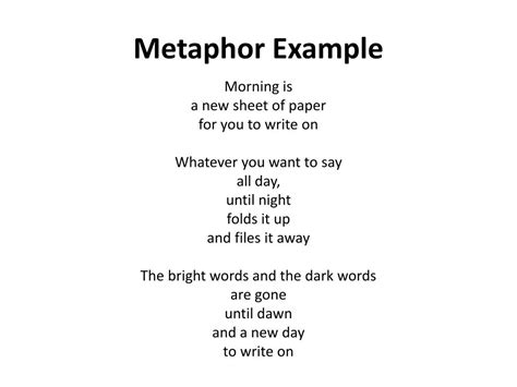 metaphor definition poetry